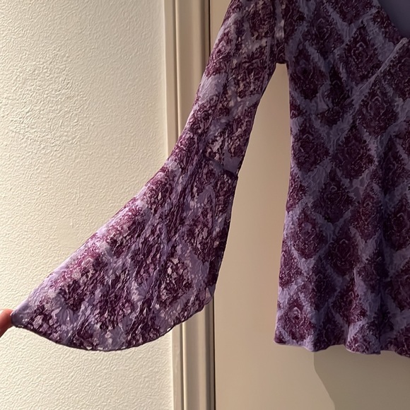 INC Petite Bohemian Lace Bell-Sleeve Women’s Top. - Picture 4 of 9